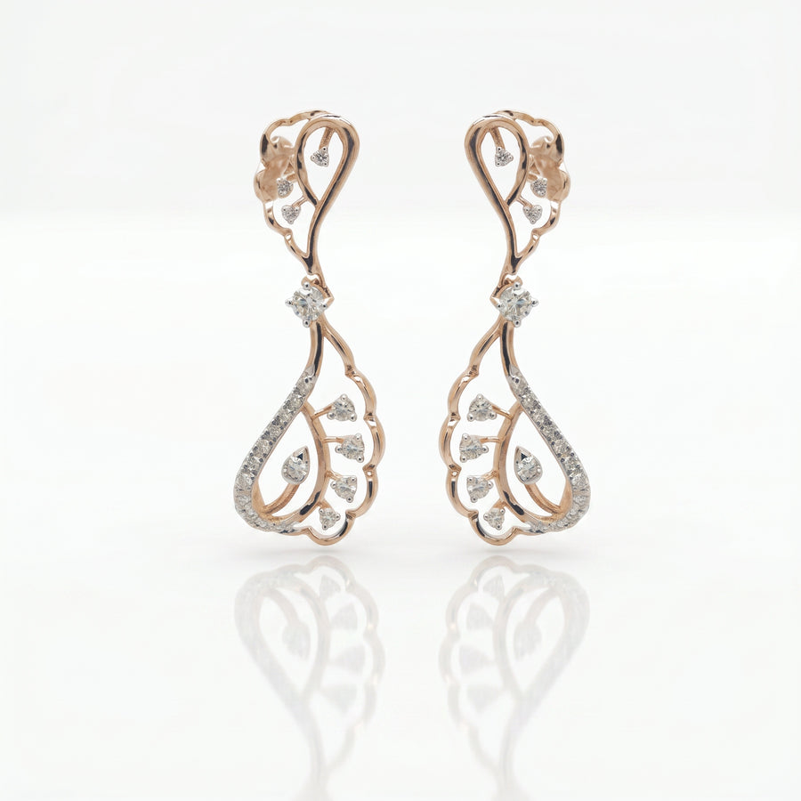 Aetheria Elara Divine Diamond Drop Earrings