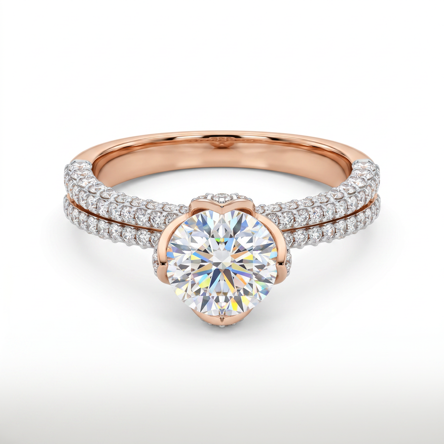 Aurelia Split Shank Diamond Engagement Ring