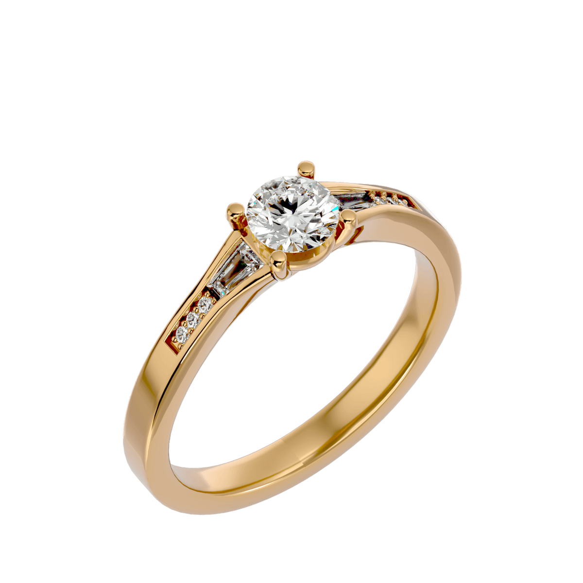 Betsy Round Lab Grown Diamond Three Stone Ring – product image 1