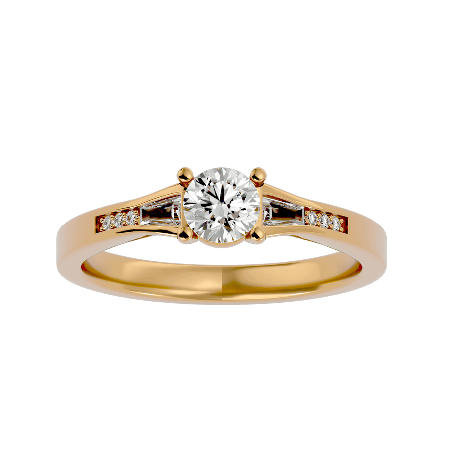 Betsy Round Lab Grown Diamond Three Stone Ring