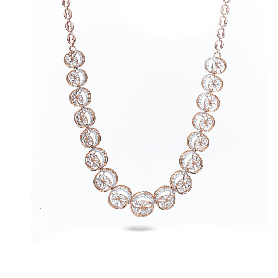 Circular Filigree Medallion Diamond Necklace – product image 2