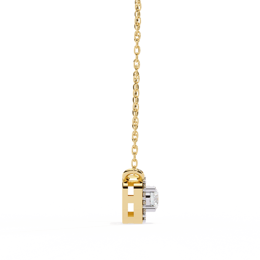 Cushion Halo Round Lab Grown Diamond Pendant – product image 6