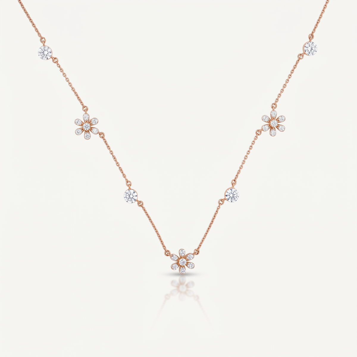 Daisy Diamond Station Necklace – product image 2
