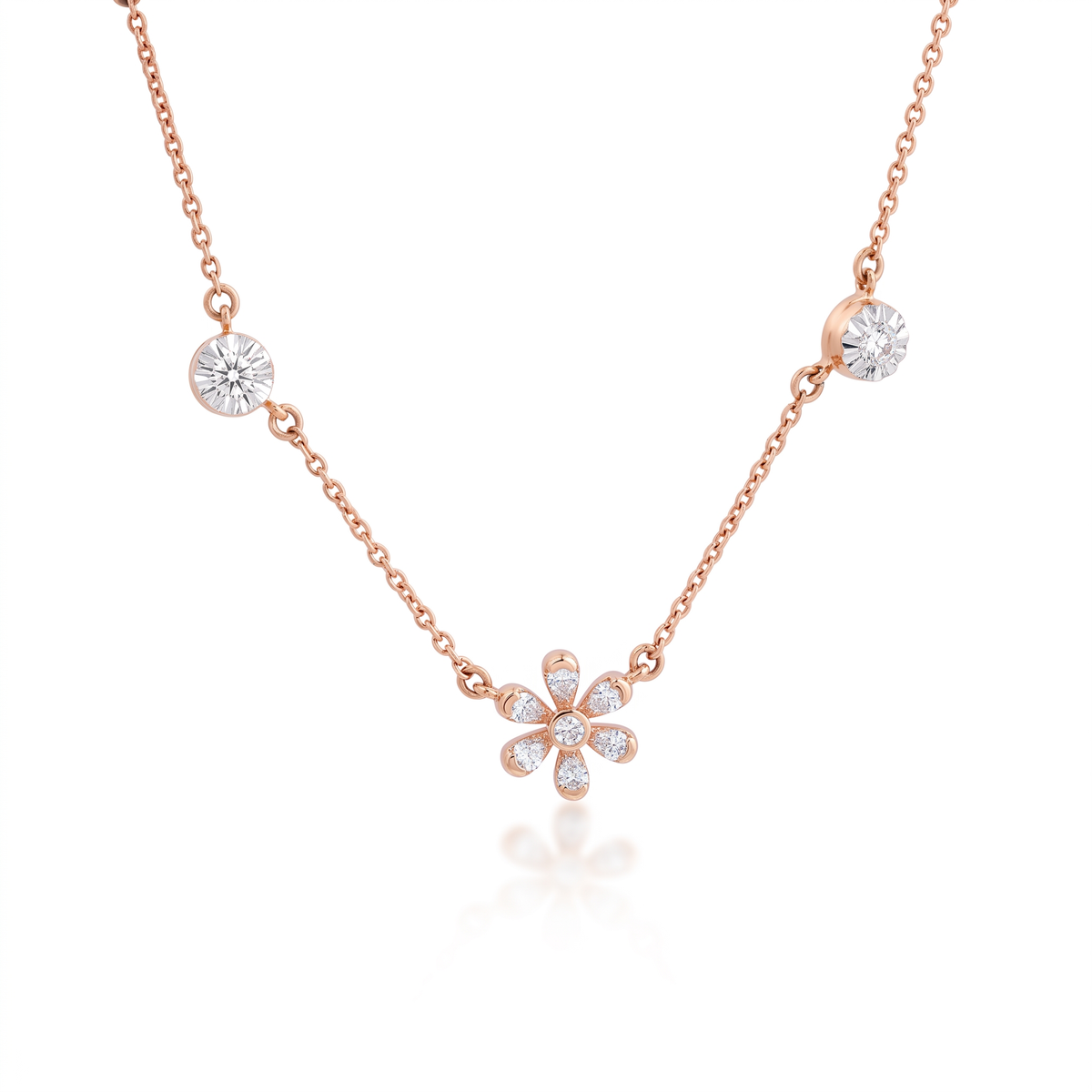 Daisy Diamond Station Necklace – product image 4