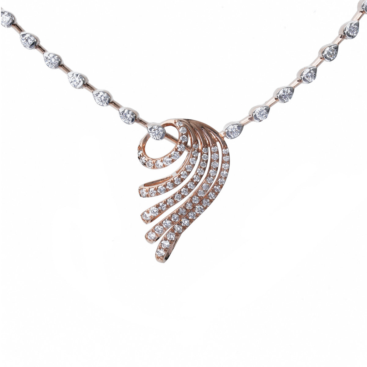 Feather Diamond Necklace – product image 3