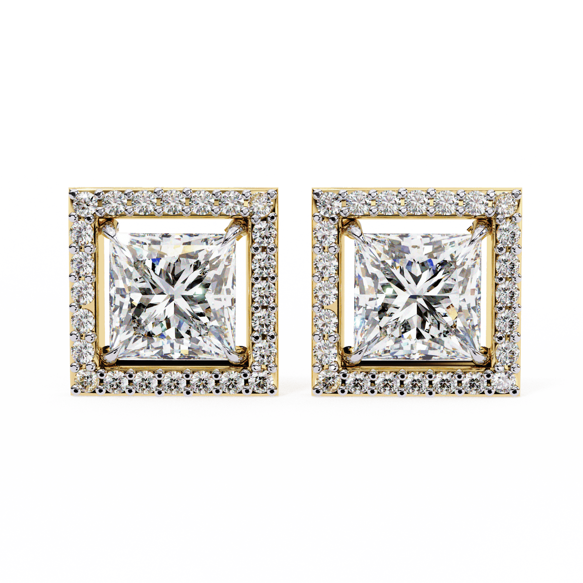 Glamour 1-Carat Princess Earrings – product image 1