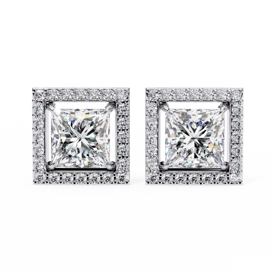 Glamour 1-Carat Princess Earrings – product image 3