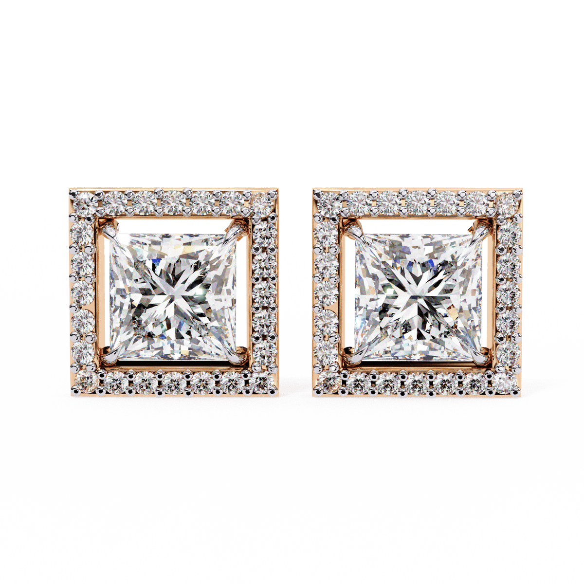 Glamour 1-Carat Princess Earrings – product image 4