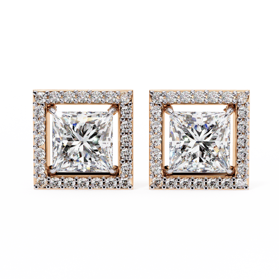 Glamour 1-Carat Princess Earrings – product image 4