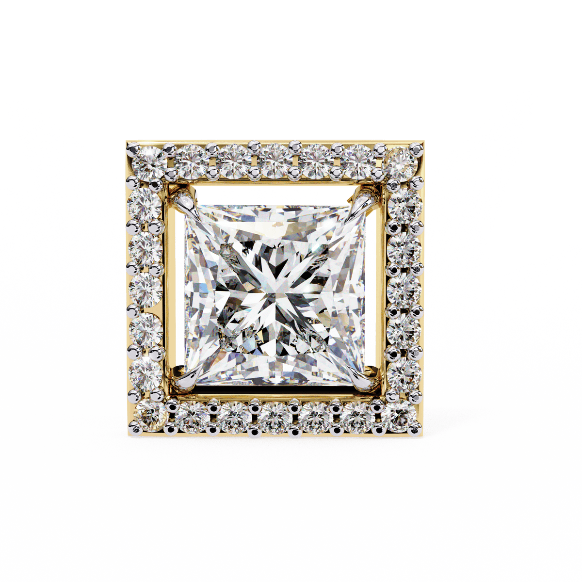 Glamour 1-Carat Princess Earrings – product image 6