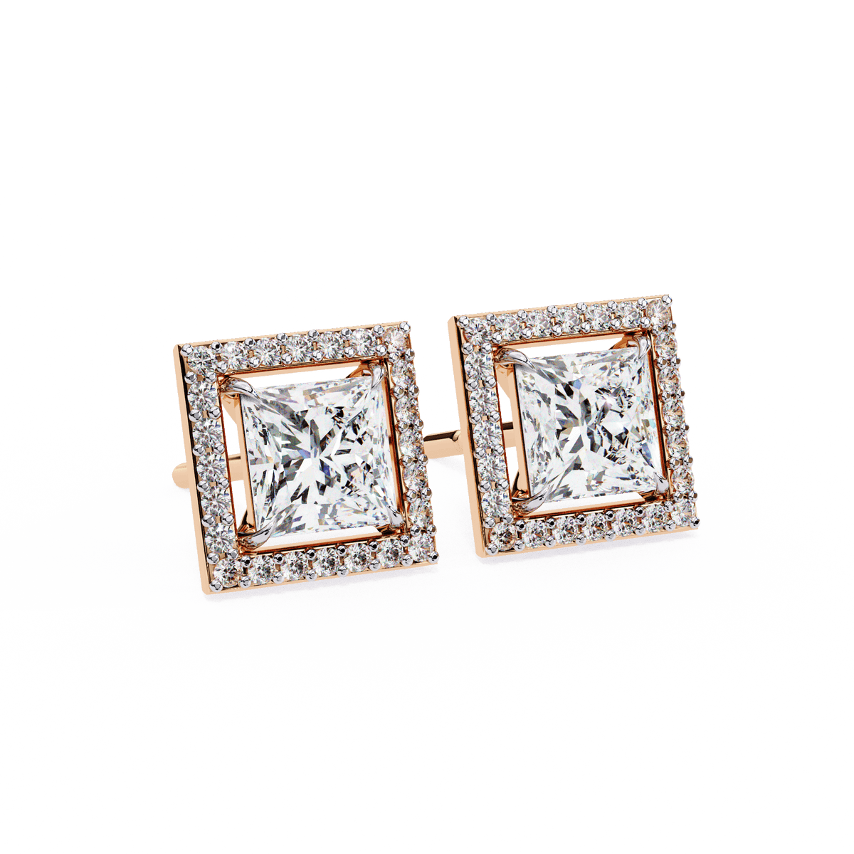 Glamour 1-Carat Princess Earrings – product image 10