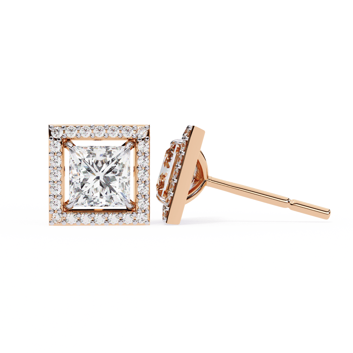 Glamour 1-Carat Princess Earrings – product image 11