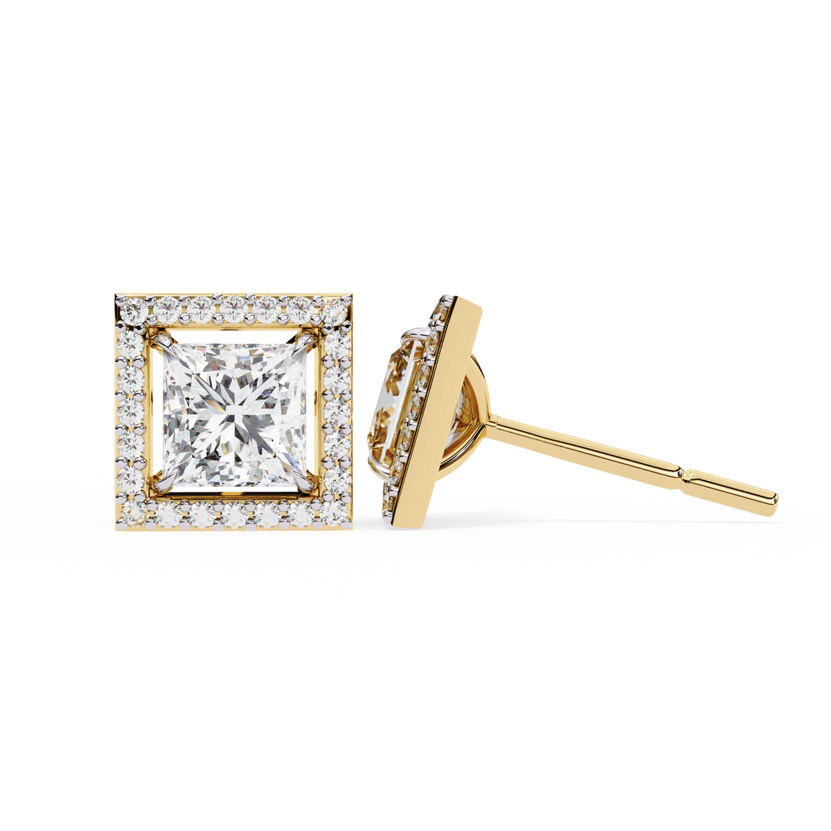 Glamour 1-Carat Princess Earrings – product image 12