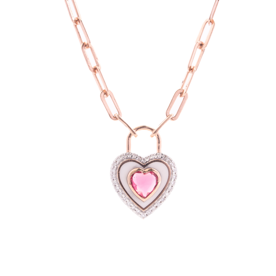 Heart Halo Diamond Pendant Necklace – product image 4