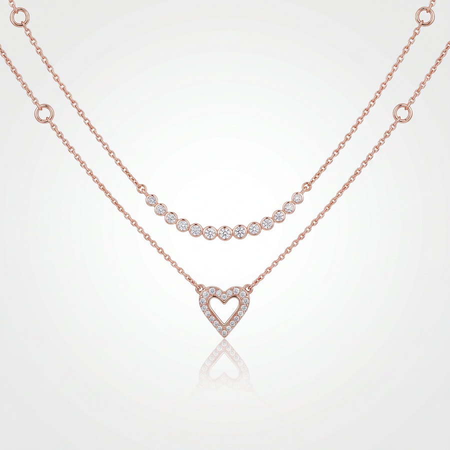 Heart Station Diamond Pendant – product image 2