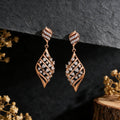 Mayura Leaf Diamond Drop Earrings – product image 1