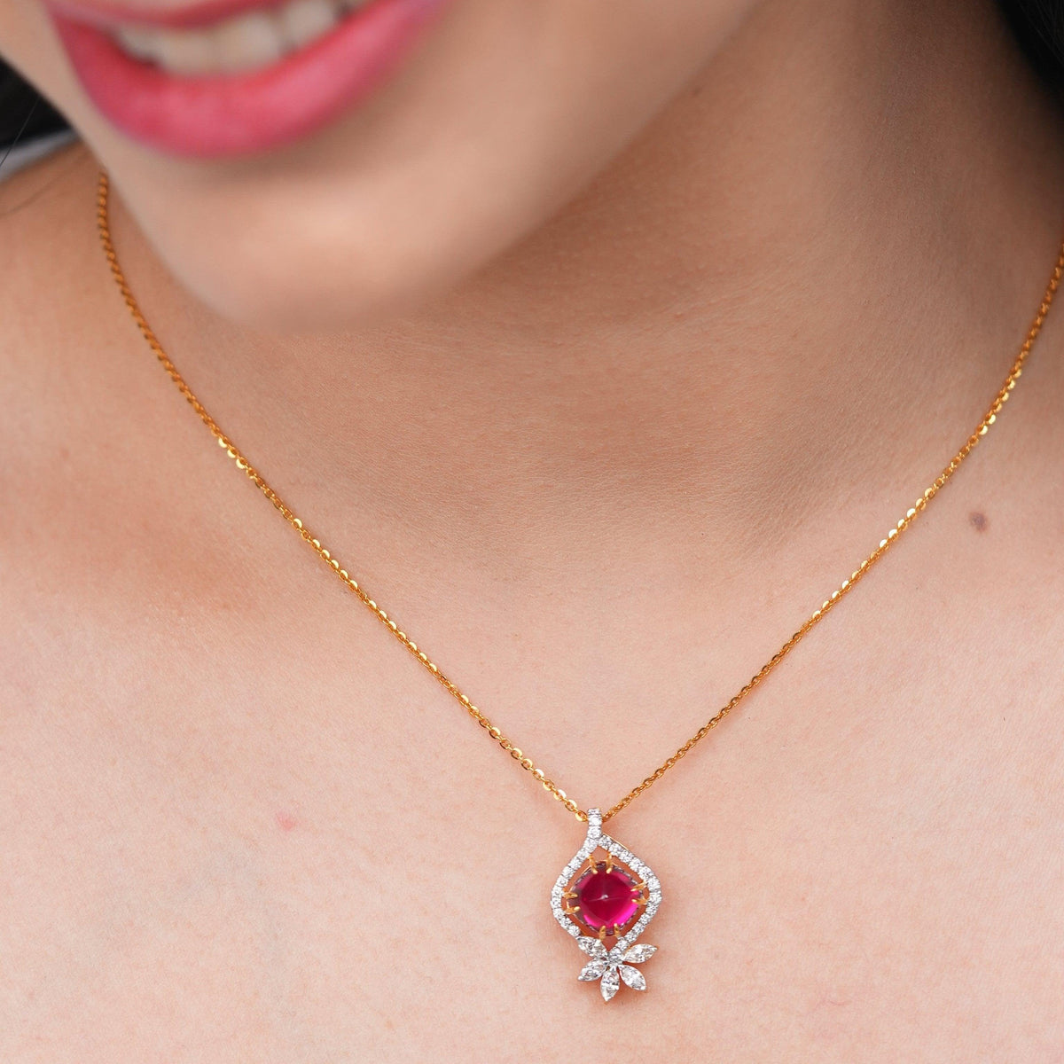Navya Diamond Pendant (With Chain) – product image 2