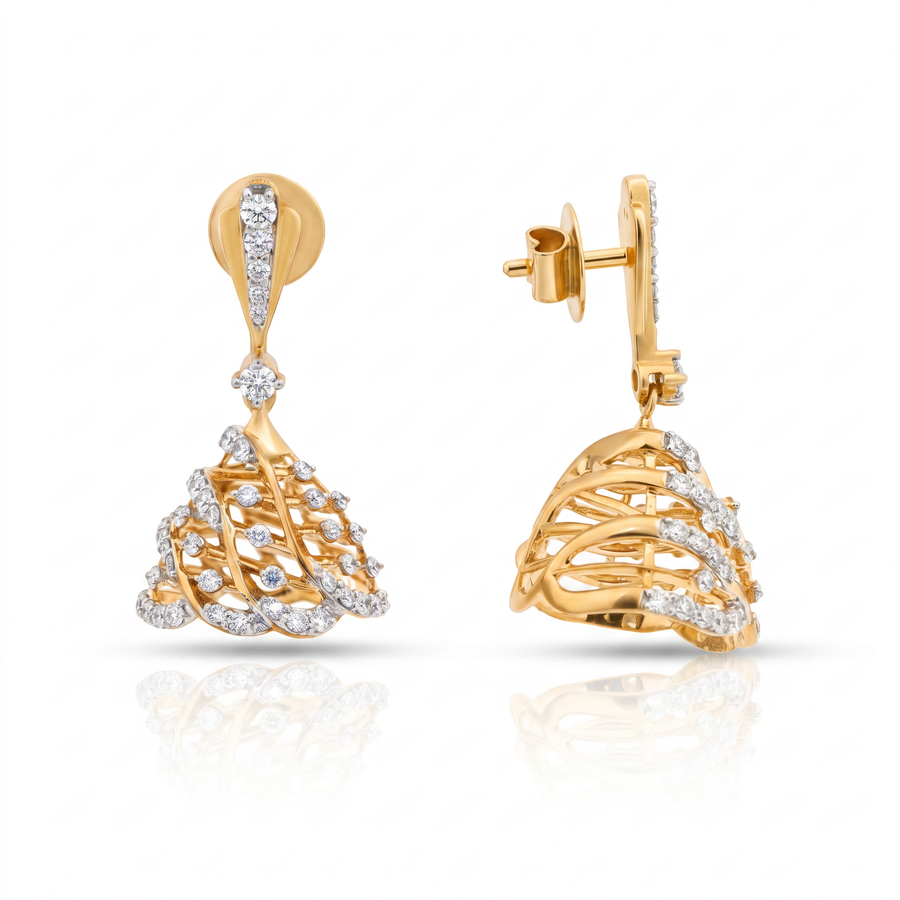 Nyx Aurelia Lab Grown Diamond Drop Jhumka – product image 3