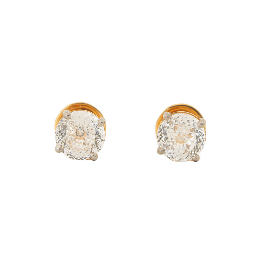 Portuguese Cut Diamond Stud Earrings – product image 2