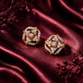 Pushpika Diamond Cluster Stud Earrings – product image 1