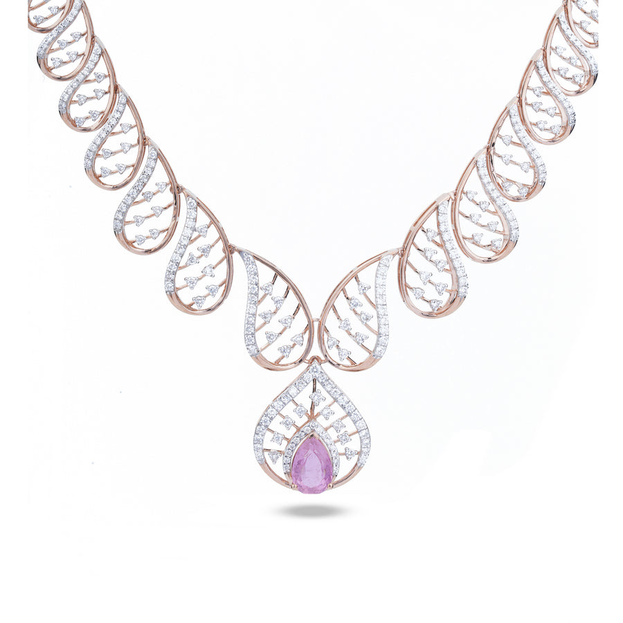 Rose Gold Diamond Necklace