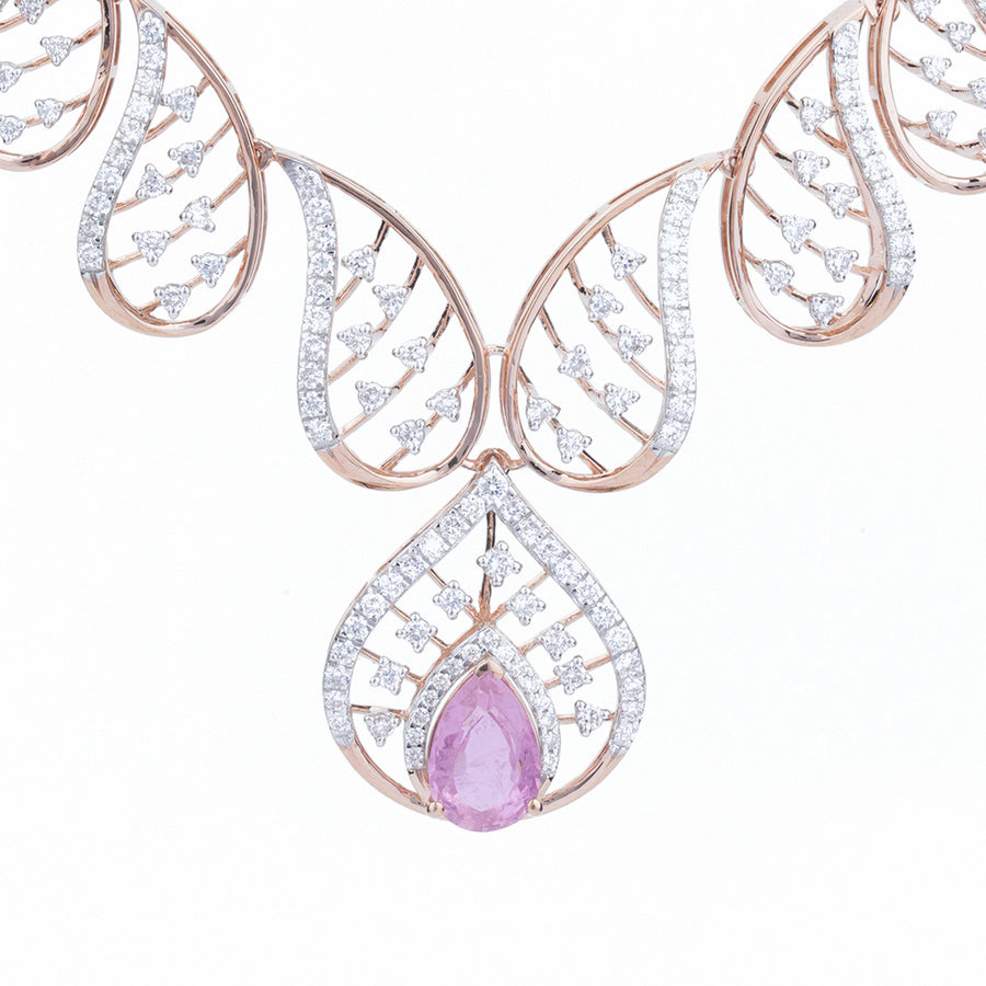 Rose Gold Diamond Necklace – product image 2