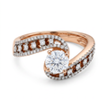 Round Brilliant Diamond Infinity Twist Ring – product image 1