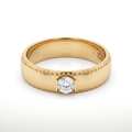 Round Lab Grown Diamond Signet Ring – product image 1