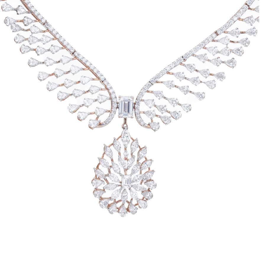 Seraphina Lab Grown Diamond Angel Wing Statement Necklace – product image 3