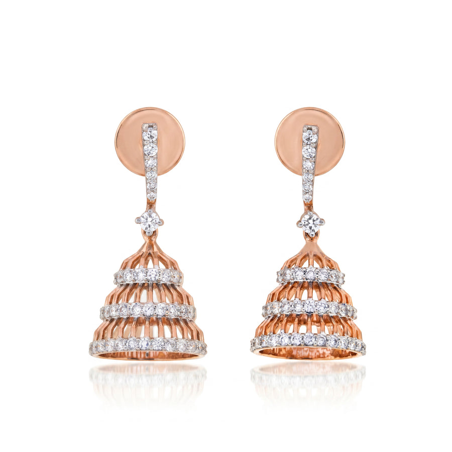 Shikharthea 9KT Lab Diamond Jhumka Earrings – product image 2