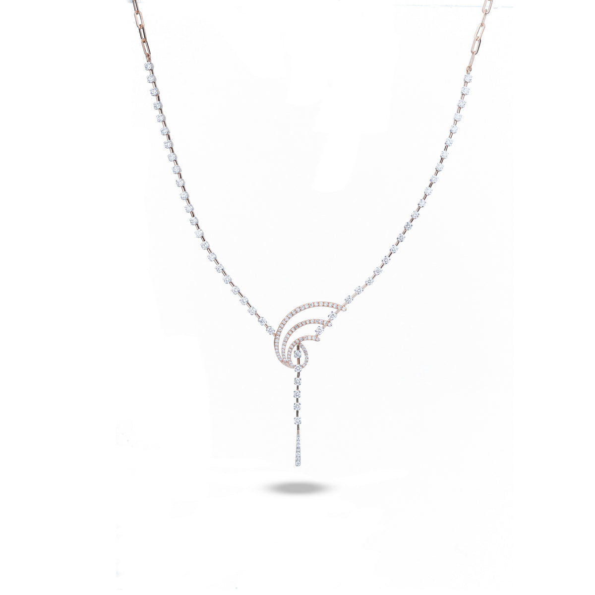 Swirl Diamond Necklace – product image 3