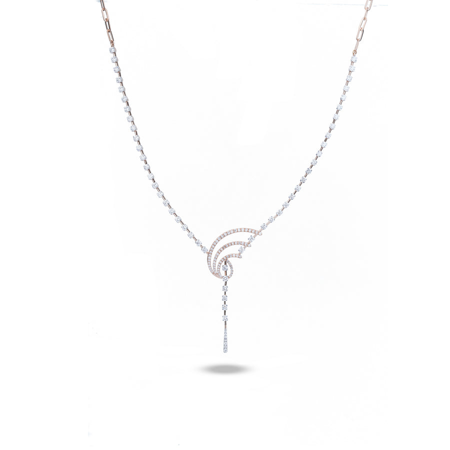 Swirl Diamond Necklace – product image 3