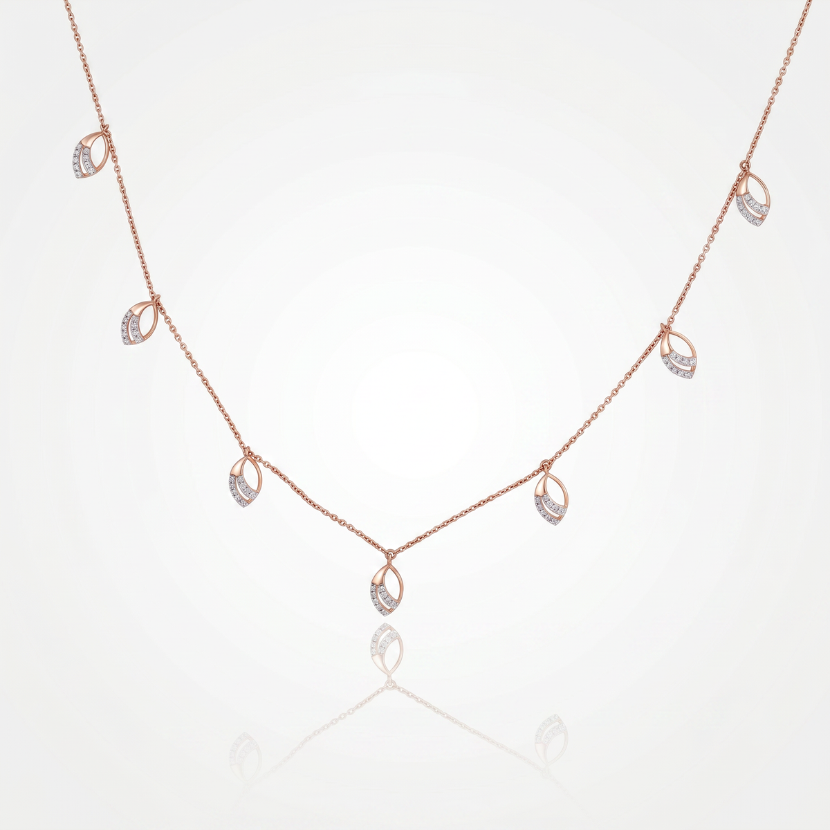 Teardrop Charm Diamond Pendant Necklace – product image 2