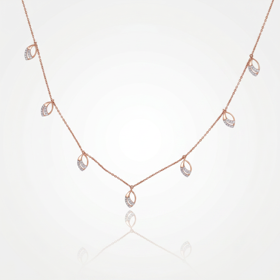 Teardrop Charm Diamond Pendant Necklace – product image 2