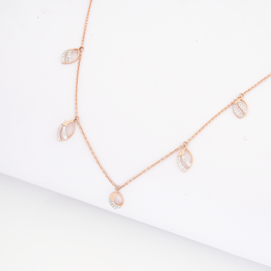 Teardrop Charm Diamond Pendant Necklace – product image 3