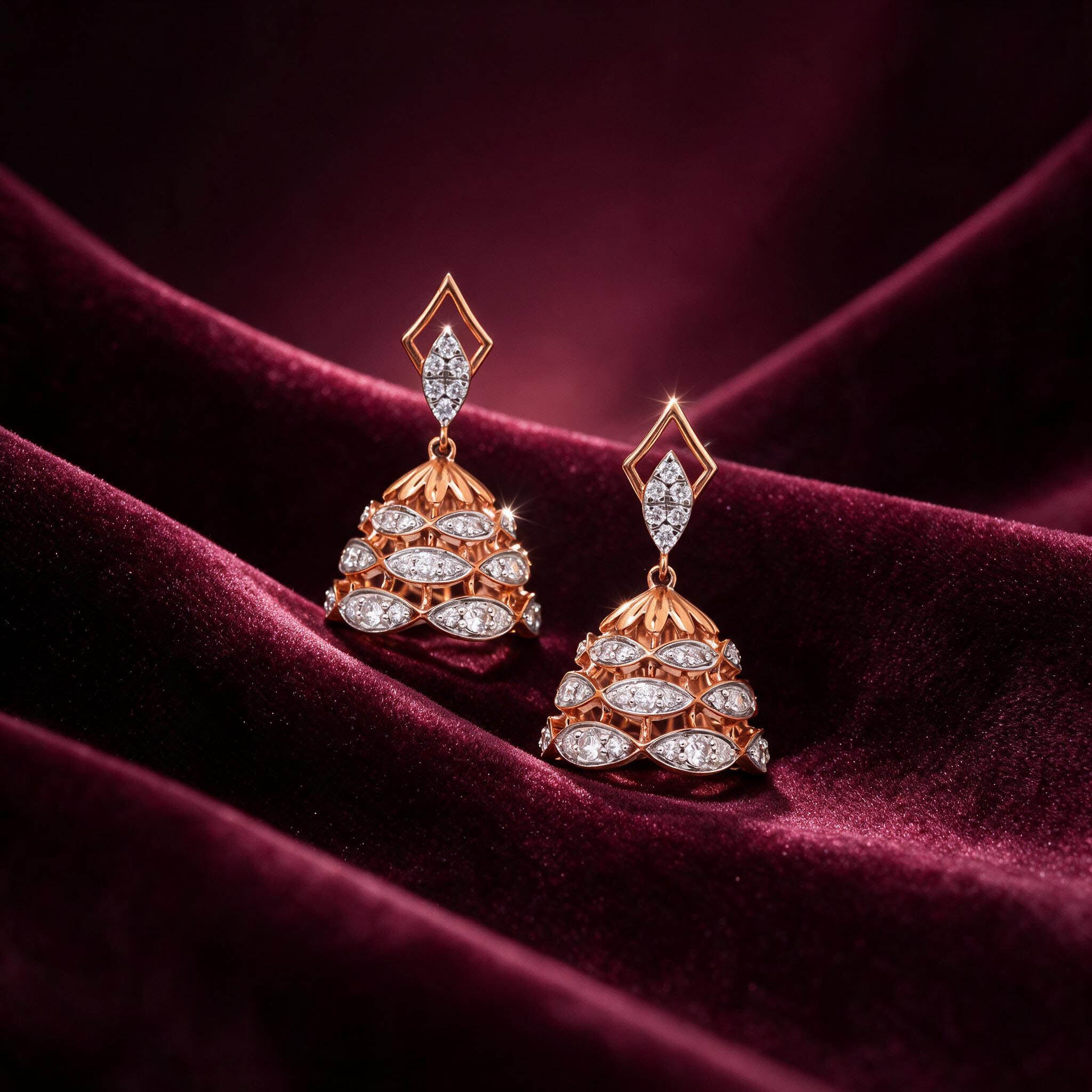 Helios Aurelia Lab Grown Diamond Drop Jhumka