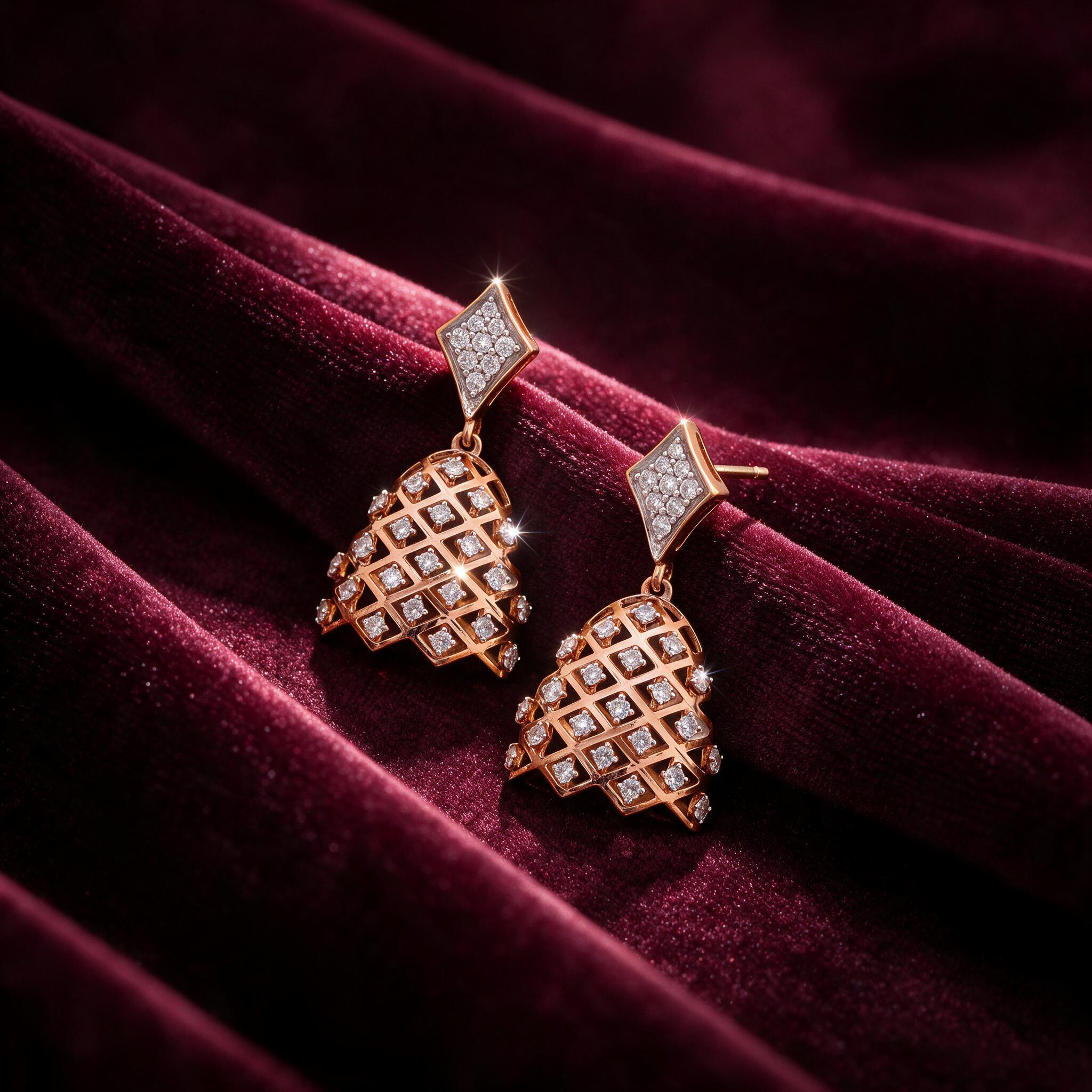 The Elysian Hera Drop Diamond Jhumka