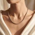 Classic Round Diamond Tennis Necklace