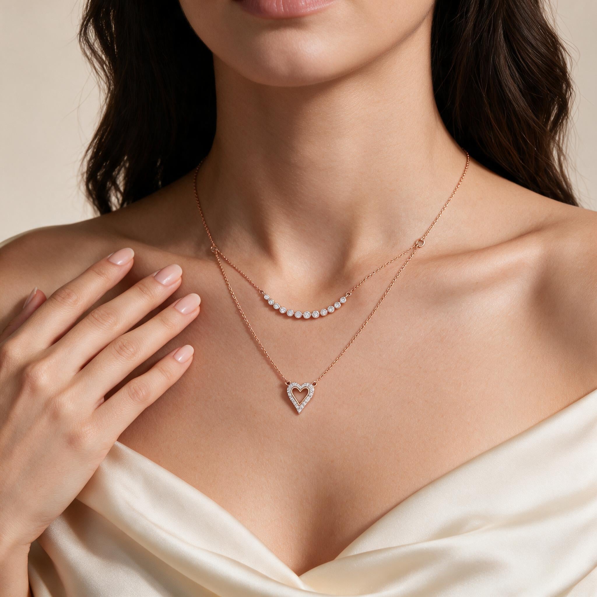 Heart Station Diamond Pendant