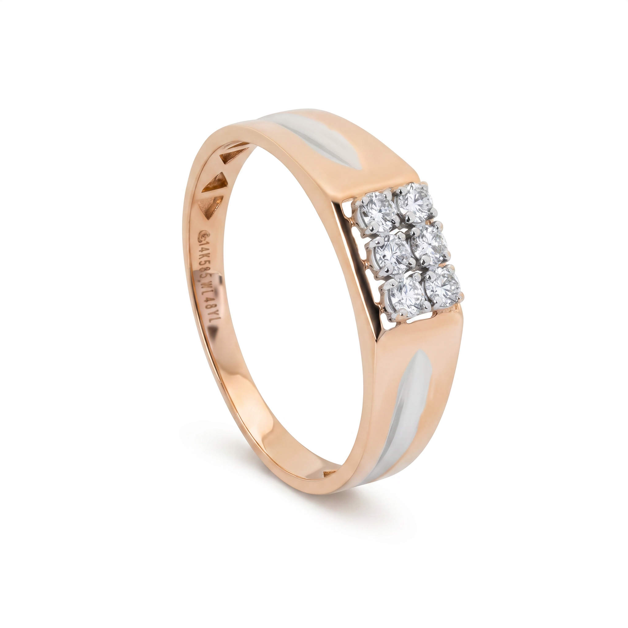 Xavian Diamond Men's Ring 9KT Rose Gold