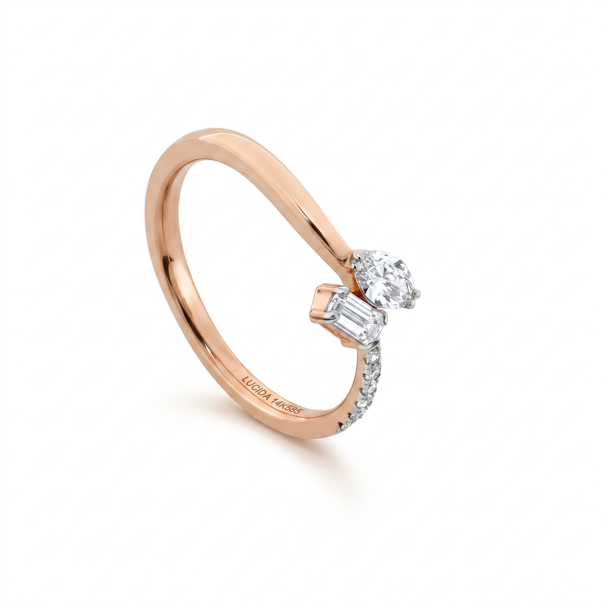 Marquise & Emerald Lab Grown Diamond Toi et Moi Ring