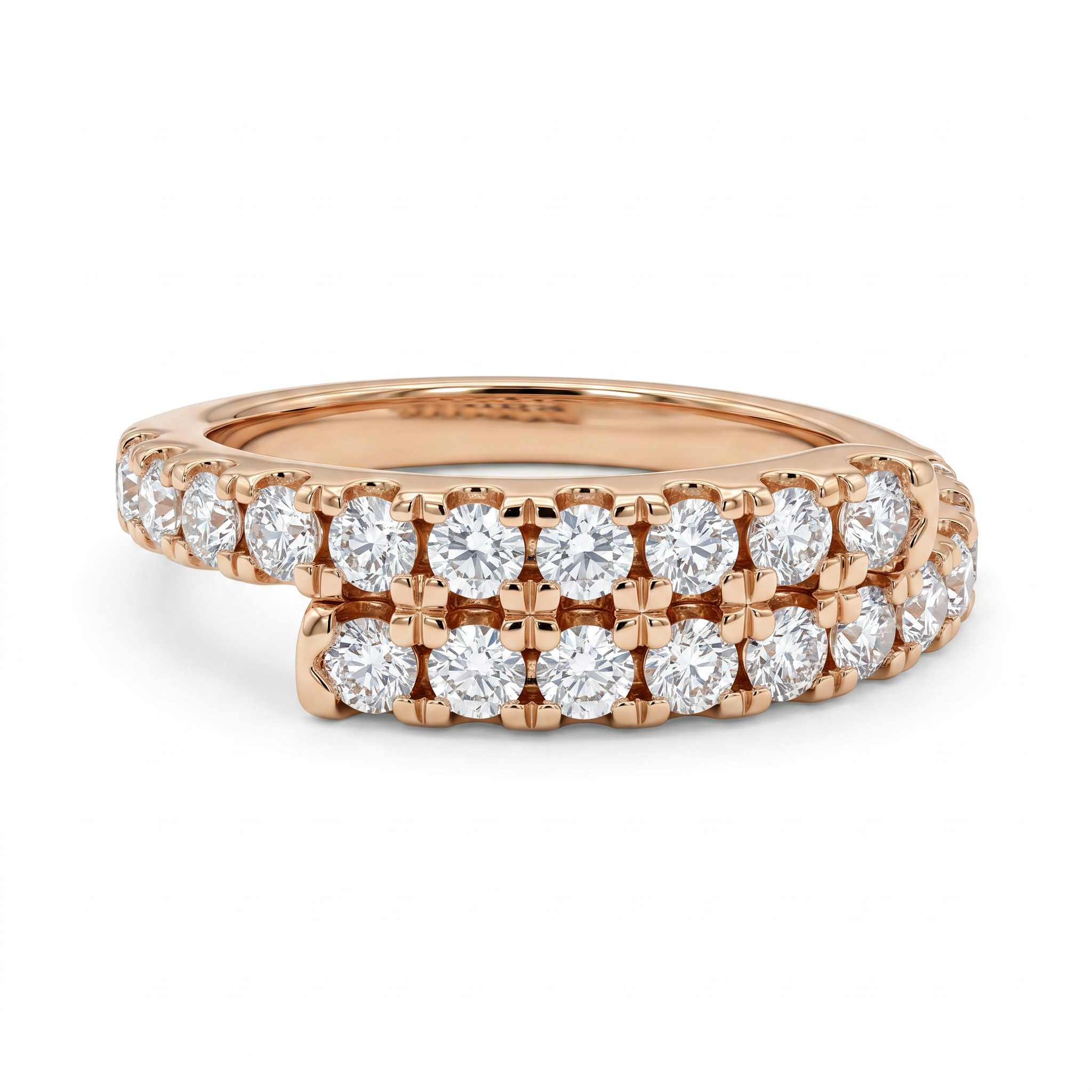 Double Row Lab Grown Diamond Band Ring