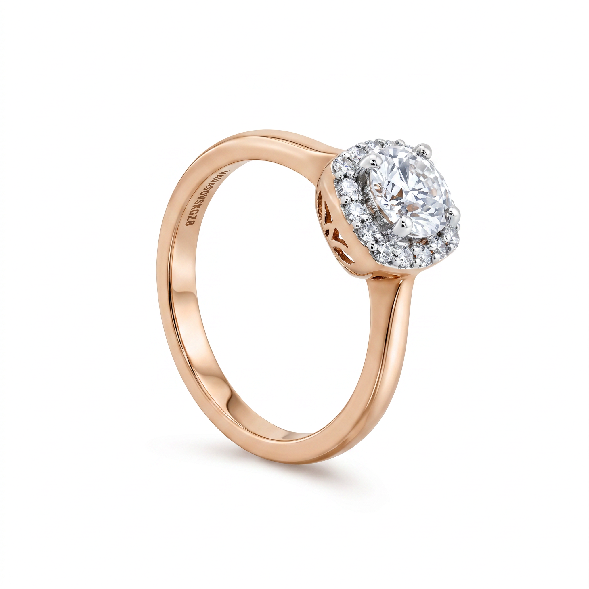 Celeste Halo Lab Grown Diamond Ring 9KT Rose Gold