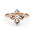Anvika Clover Lab Grown Diamond Ring 9KT Yellow Gold