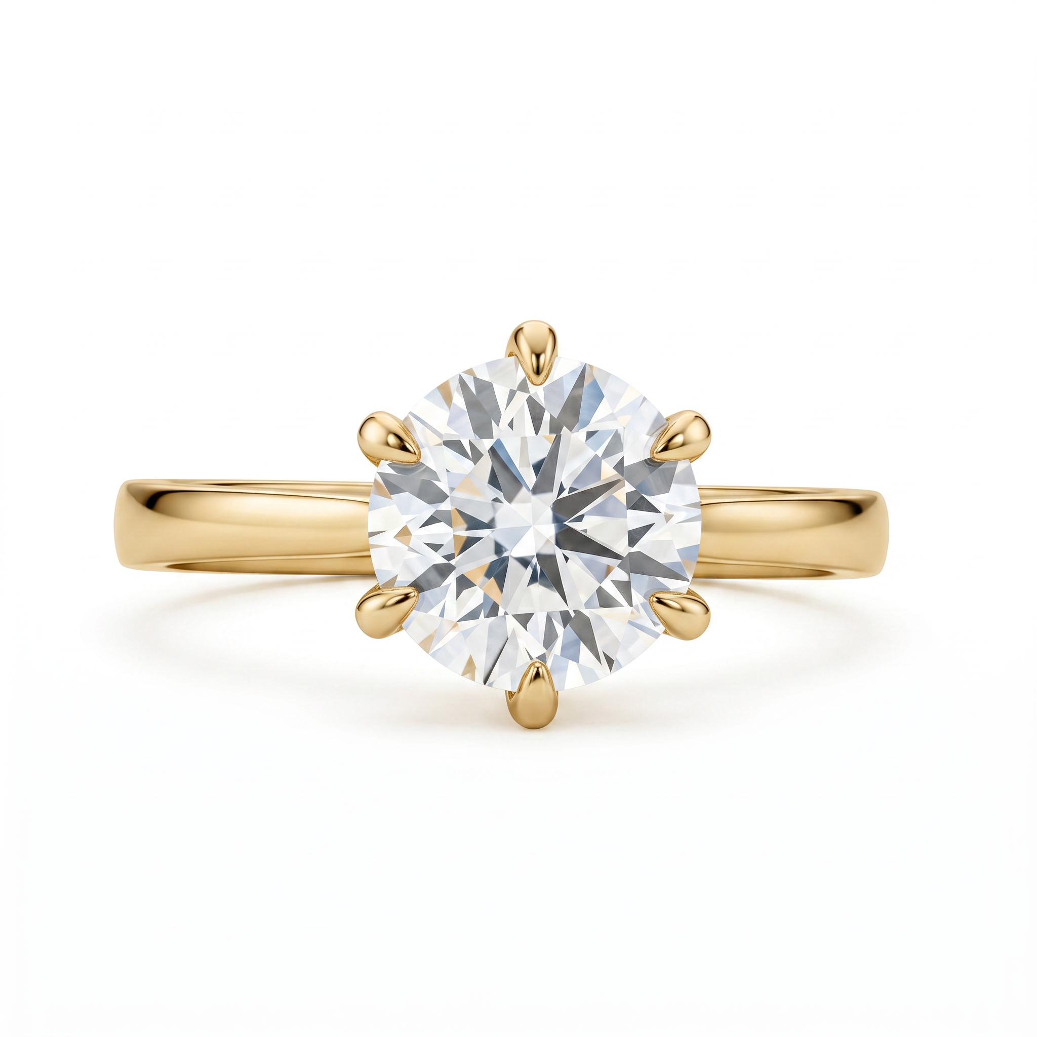 Round Brilliant Diamond Signature Solitaire Ring