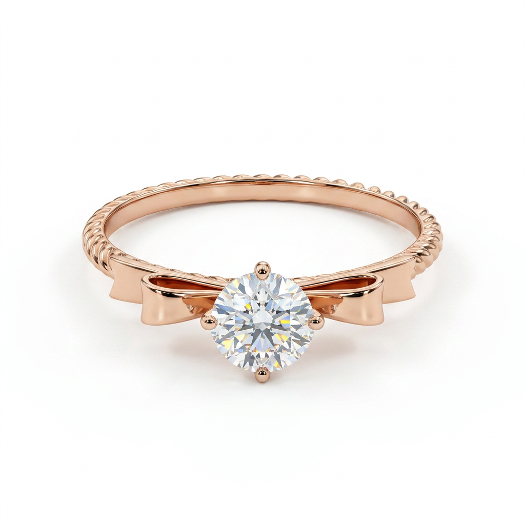 Bow Solitaire Lab Grown Diamond Ring