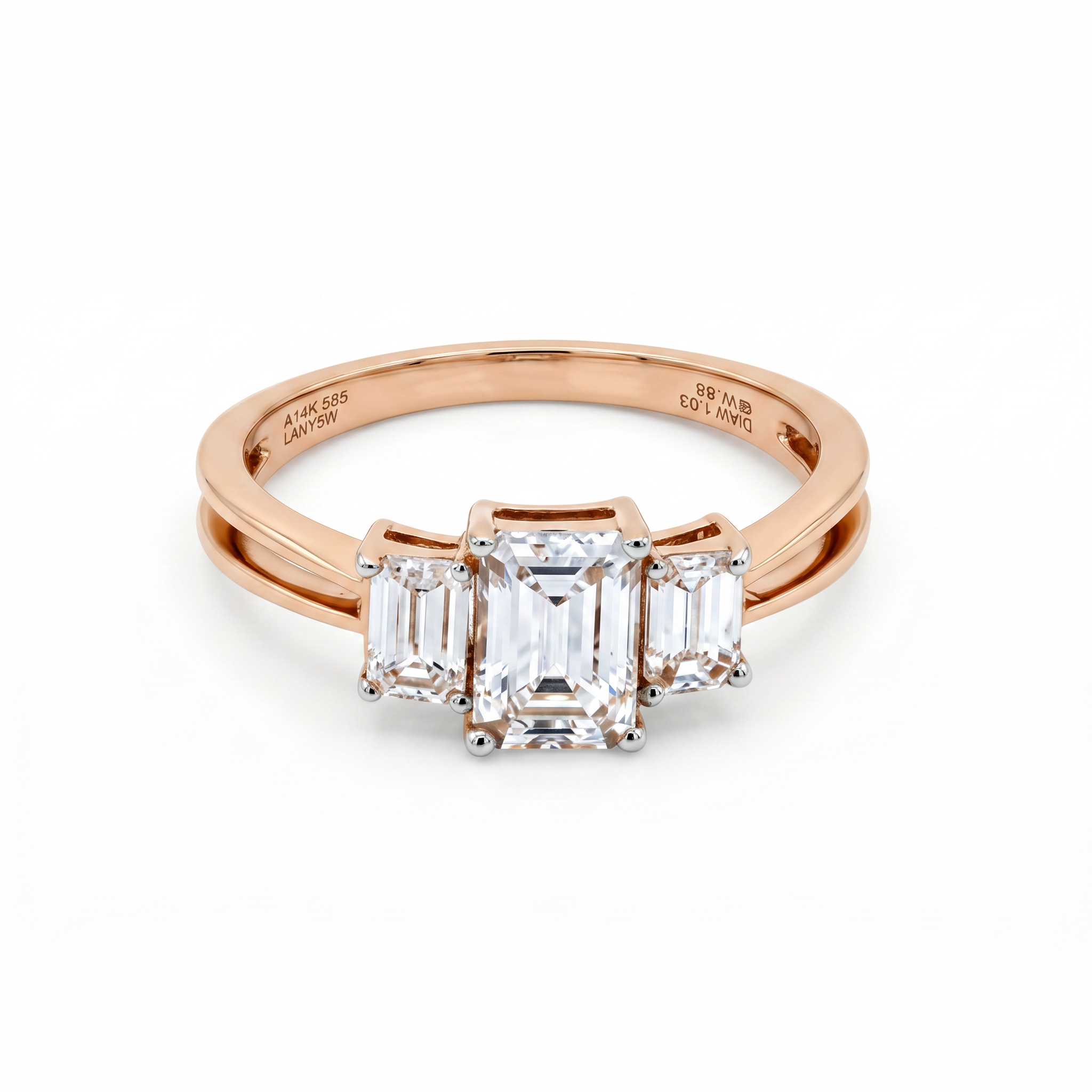 The Triad Emerald Trilogy Lab Diamond Ring
