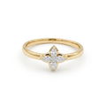 Vihana Floral Lab Grown Diamond Ring 9KT Yellow Gold