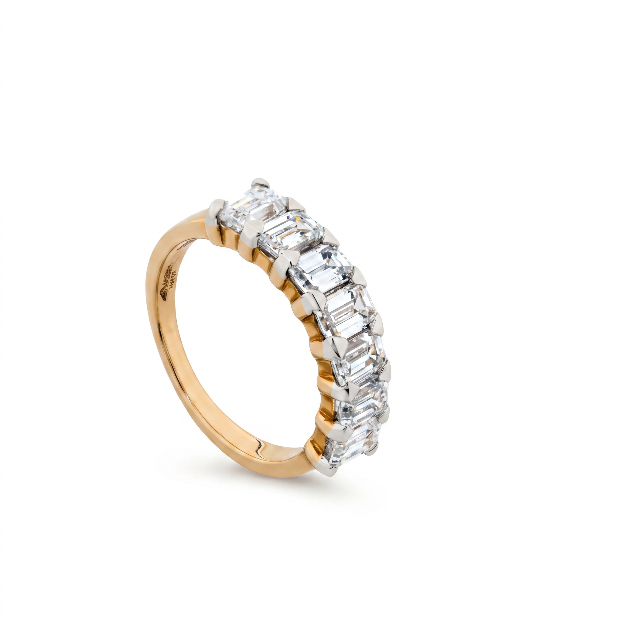 Emerald Cut Lab Grown Diamond Eternity Band Ring