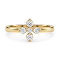Elina Blossom Lab Grown Diamond Ring 9KT Yellow Gold